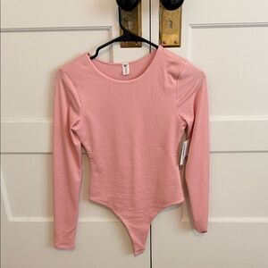 NWT -Nordstrom BP Pink Ribbed Bodysuit